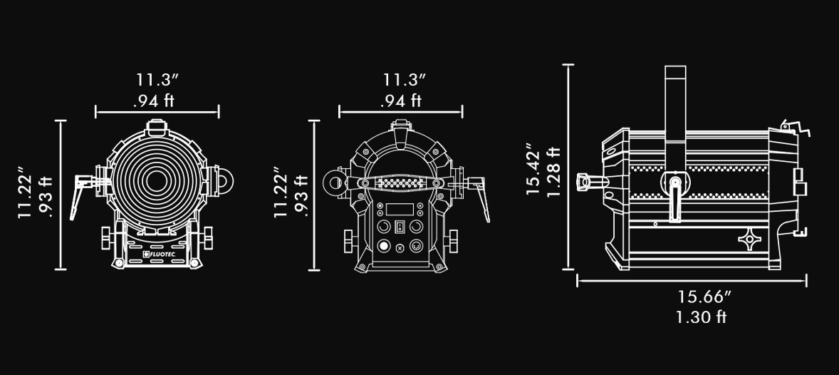 AuraLux 100 5.5" Studio LED Fresnel Daylight Blueprint