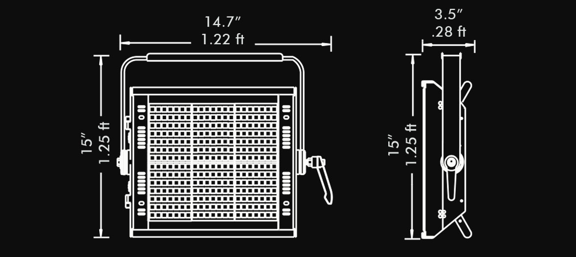 Studio LED 250 HP Tunable DMX Bi-Color LED Panel Blueprint