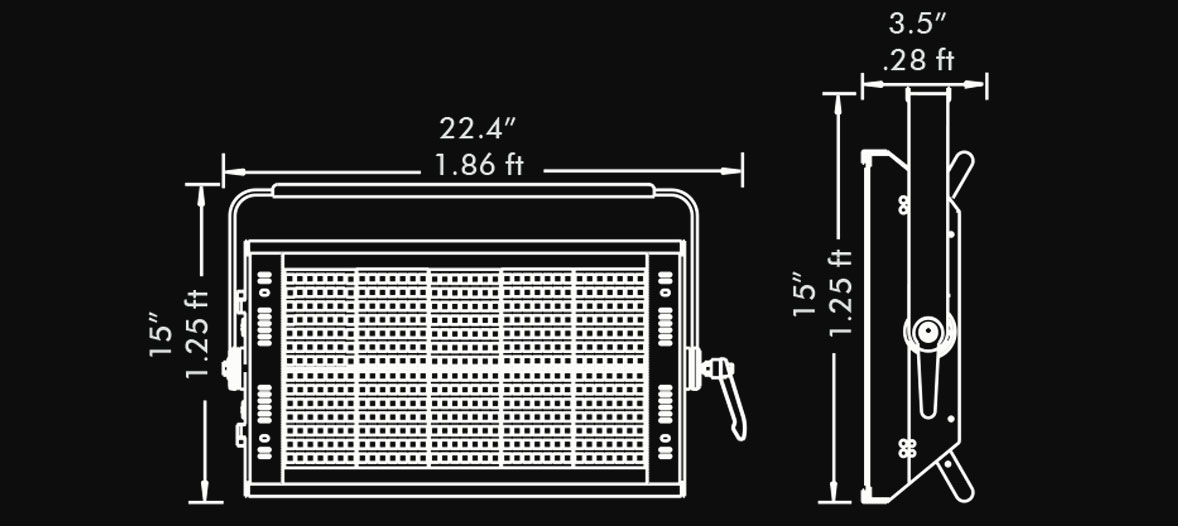 Studio LED 450 HP Tunable DMX BiColor LED Panel Blueprint