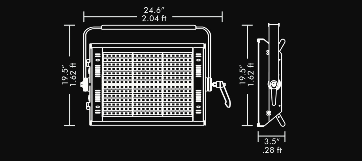 Studio LED 650 HP Tunable DMX BiColor LED Panel Blueprint